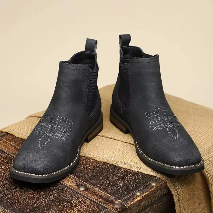 Bottes Chelsea de luxe en cuir fait main pour hommes, mi-mollet, style britannique, décontractées et durables pour toutes les occasions