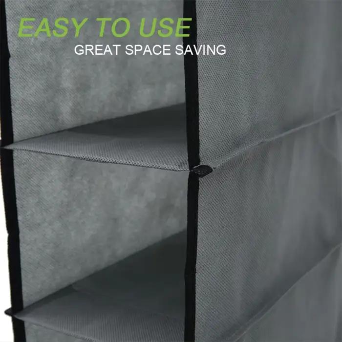 Étagère à chaussures suspendue à 10 couches au-dessus de la porte, organisateur pliable, placard, garde-robe, gain de place, cintre de rangement pour chaussures et chapeaux