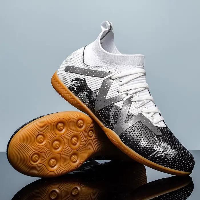 Chaussures de football montantes pour l'entraînement intérieur des cinq côtés pour hommes et femmes