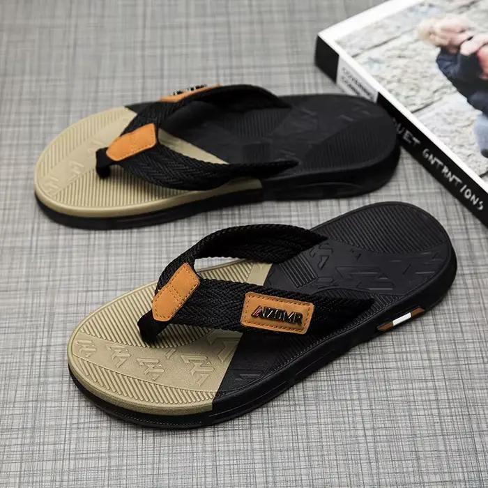 Sandales mocassins tissées antidérapantes pour hommes