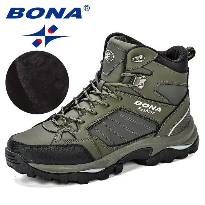 Bottes en cuir pour homme ajustement parfait confort hiver semelle en caoutchouc doublure en peluche courte occassions spéciales noël cadeau