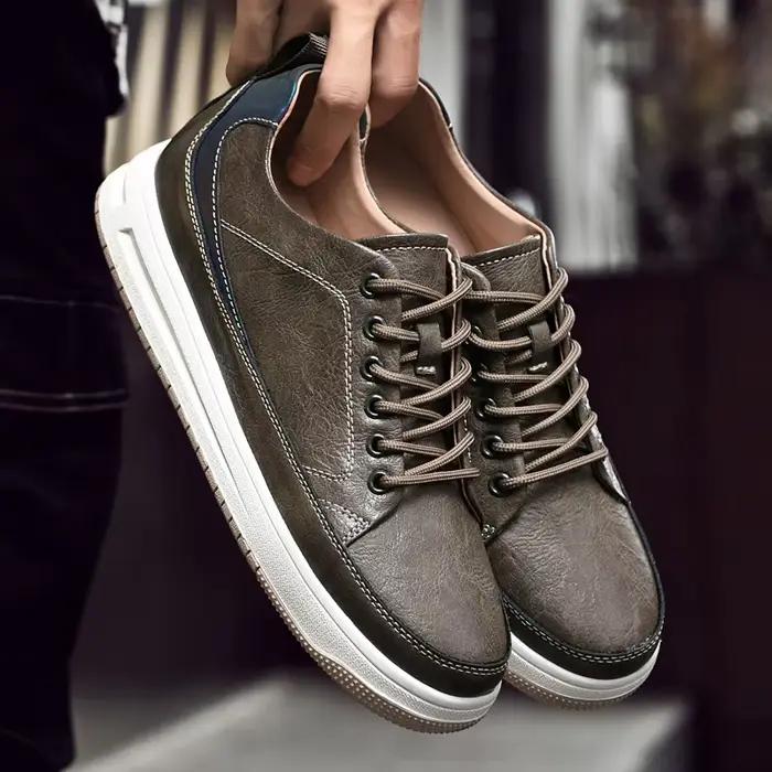 Chaussures rehaussantes pour hommes, baskets confortables à talons cachés, rehaussantes, semelle intérieure à plateforme, chaussures décontractées de 6cm de hauteur, nouvelle collection