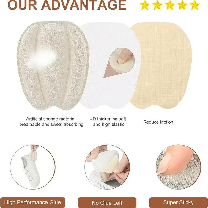 Coussinets de langue antidérapants pour chaussures, accessoires, coussin de langue souple et respirant, réducteur de taille, remplissage de chaussures