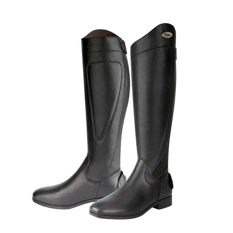 Bottes d'équitation, bottes hautes pour cavaliers, pour hommes et femmes, bottes longues professionn
