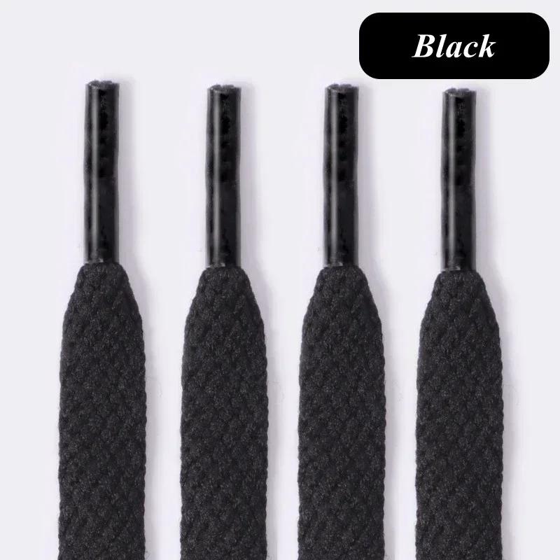 1 paire de lacets plats 90-180cm pour baskets 8mm lacets de chaussures en tissu couleur lacets de ch