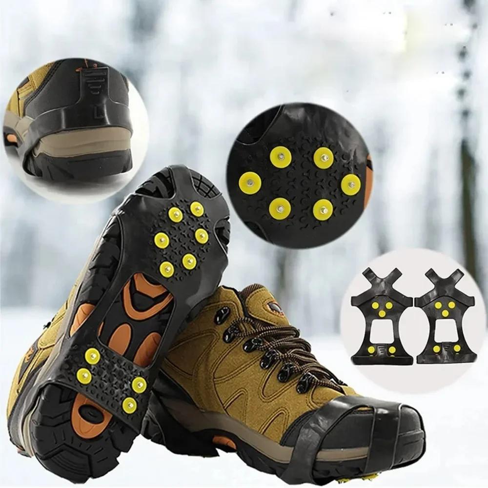 10 goujons neige glace griffe anti-dérapant neige glace Thermo plastique élastomère chaussures d'esc