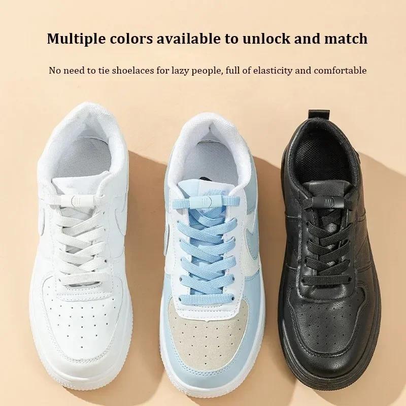 Lacets de chaussures à boucle magnétique sans cravate lacets paresseux lacet sans lacets fermoir à d