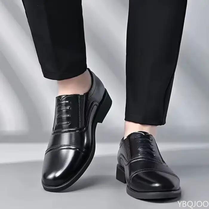 Chaussures formelles de bureau d'affaires confortables pour hommes, grande taille, à la mode, coupe