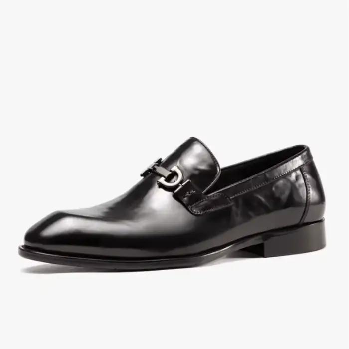 Nouvelles chaussures mocassins britanniques rétro pour hommes, chaussures en cuir respirantes et déc