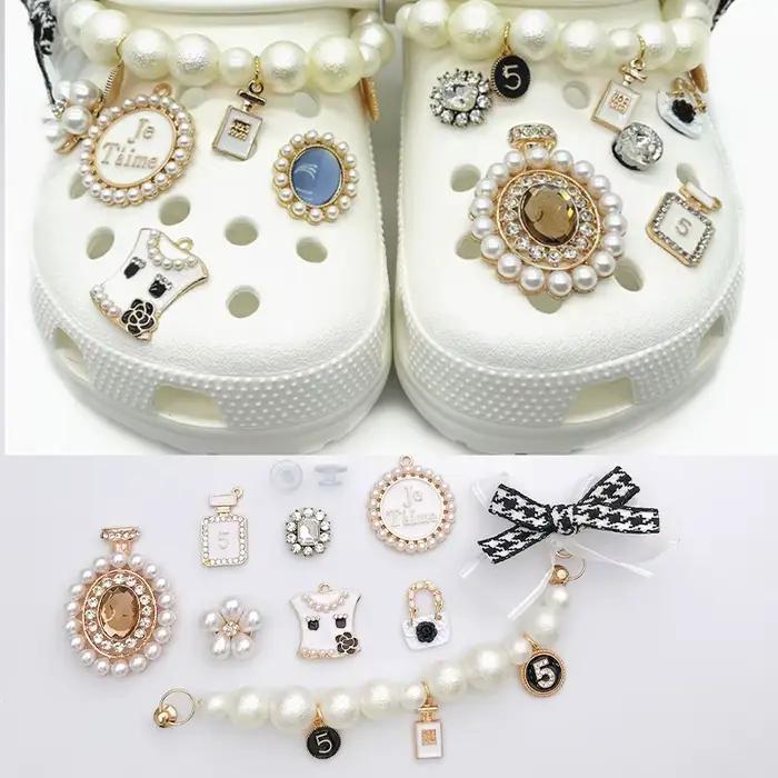 Trou chaussures bijoux créatifs chaussures breloques décoration fille perle Bracelet bouteille de pa