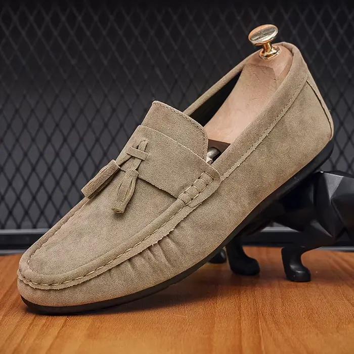 Mocassins à semelle souple confortables pour hommes, chaussures décontractées en plein air, chaussur