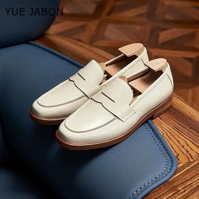 Mode italienne nouveaux hommes en cuir véritable chaussures formelles bureau robe chaussures de haut
