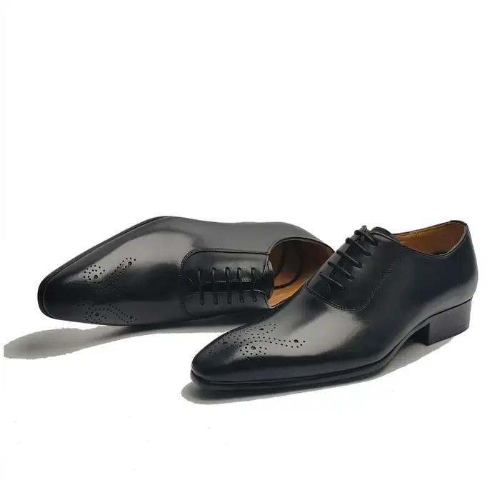 Chaussures en cuir pour hommes de mariage faites à la main de haute qualité chaussures de bureau for