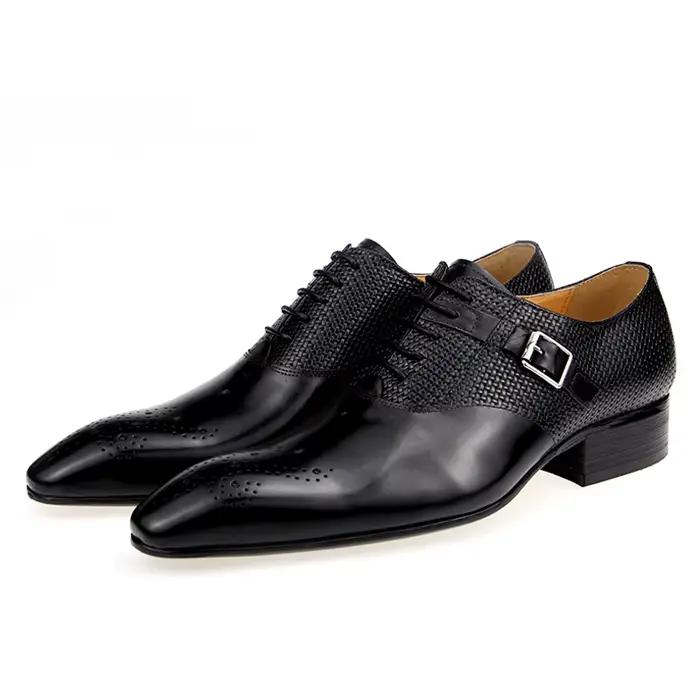 Chaussures formelles en cuir véritable pour hommes, mode Zapato Social, robe de mariée, mocassins im