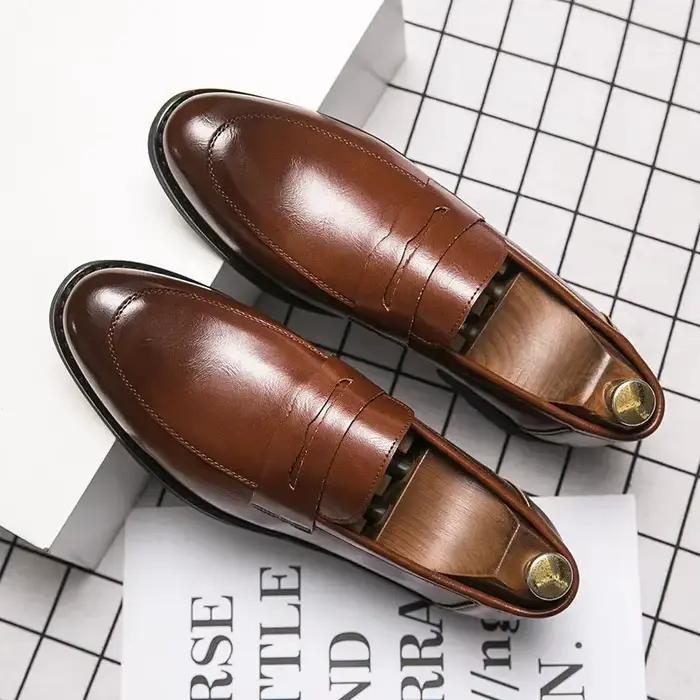 Nouvelles Chaussures d'été 2021 pour Hommes : Mocassins en Cuir Tendance Britannique Décontractés, C