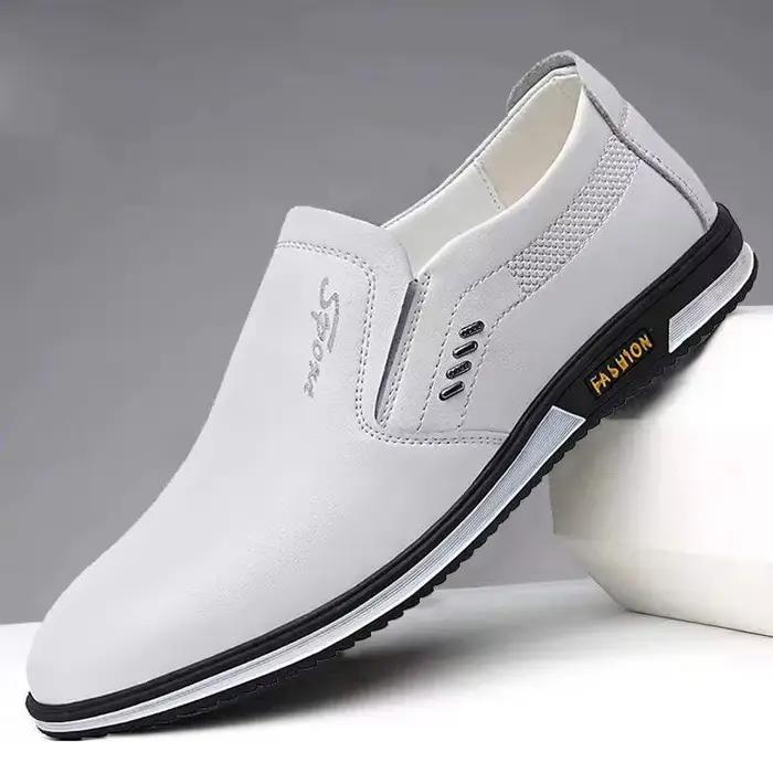 Mocassins Confortables en Cuir pour Homme, Chaussures de Luxe, Antidérapantes, de Conduite, de Haute