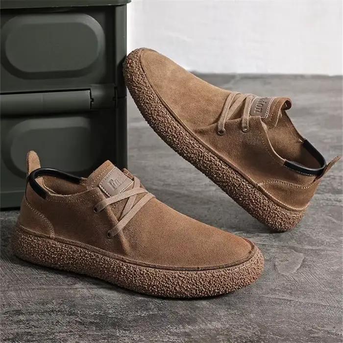 Chaussures décontractées en daim et cuir véritable pour hommes, chaussures de conduite légères et co