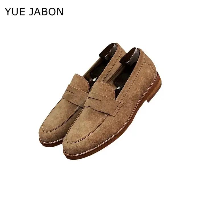 Mode italienne nouveaux hommes en cuir véritable chaussures formelles bureau robe chaussures de haut