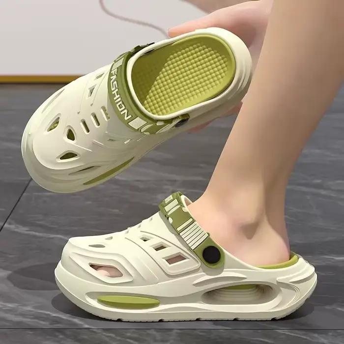 Chaussons d'été respirants et anti-odeur à semelle épaisse, avec soutien de la voûte plantaire, anti