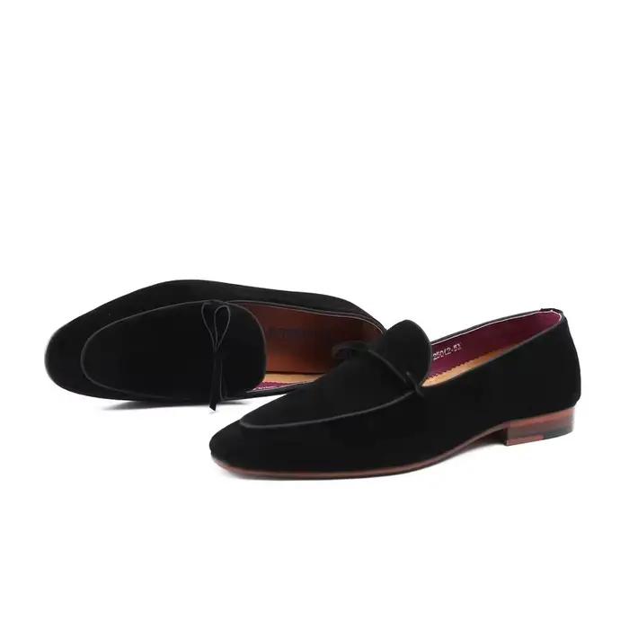 Chaussures paresseuses à une jambe pour hommes, mocassins en daim, chaussures d'affaires britannique