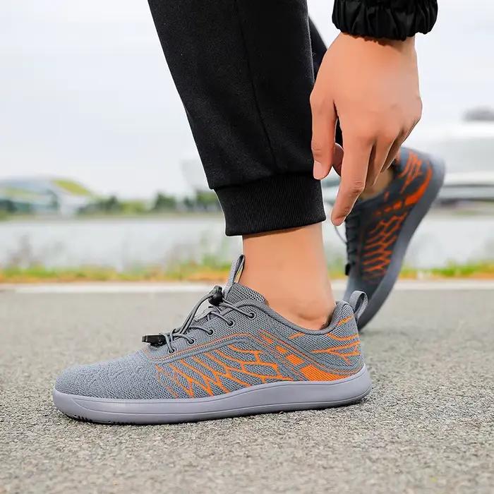 Chaussures de marche pour hommes à bout large, respirantes en maille, légères, pour le trekking en e