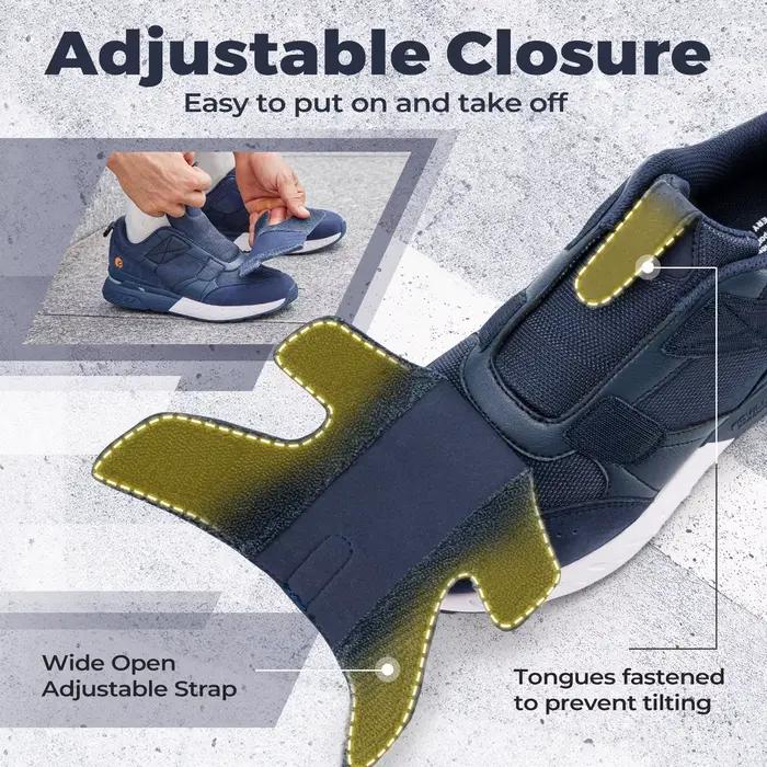 Chaussures Diabétiques FitVille pour Hommes – Largeur Spéciale, Faciles à Enfiler, pour Pieds Gonflé