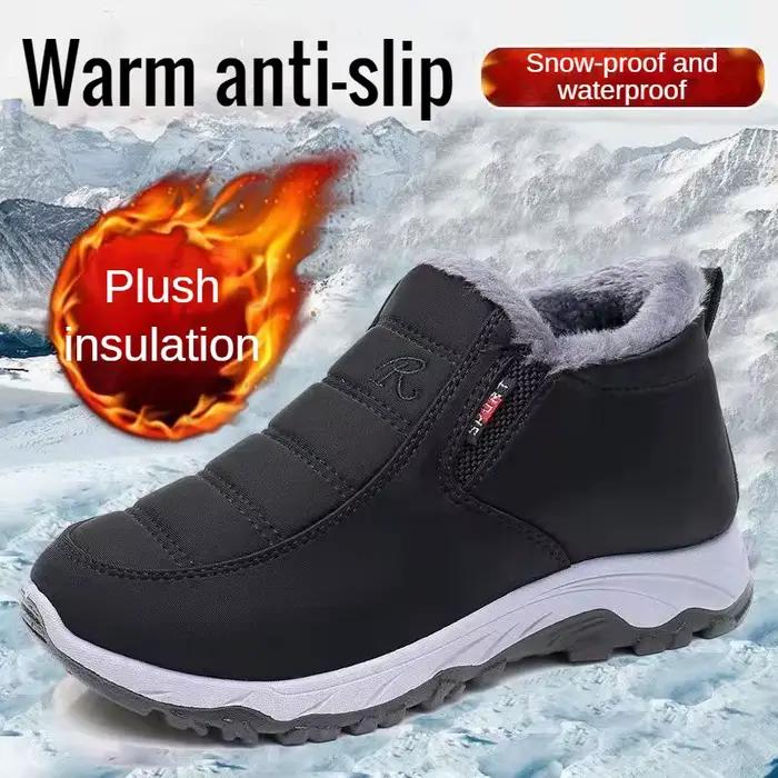  Chaussures pour hommes automne hiver décontracté coton chaud résistant à l'usure semelle épaisse a