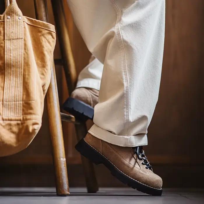Chaussures en daim de vache vintage Maden, chaussures de travail à semelle épaisse, basses, décontra