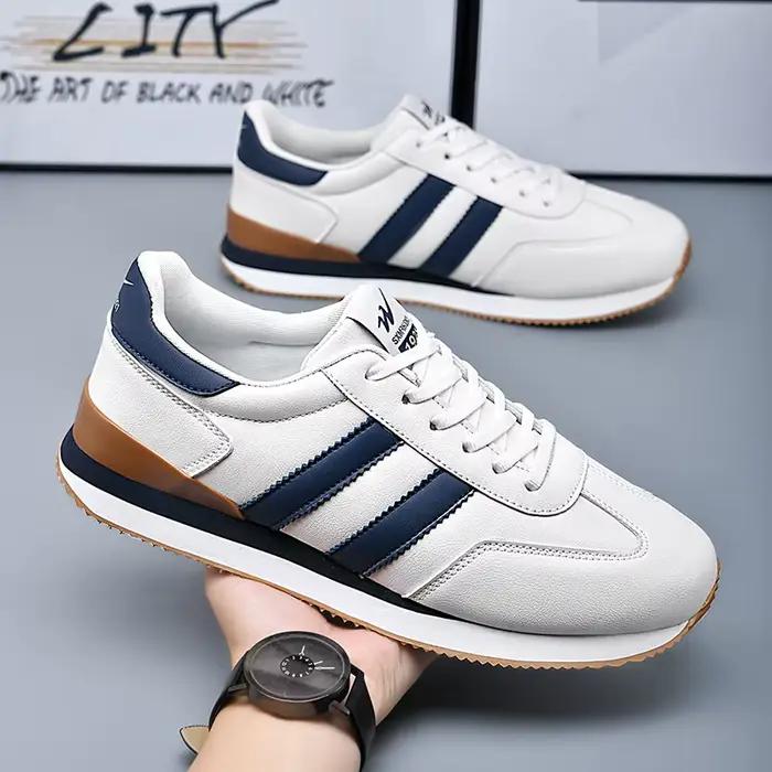Chaussures décontractées rétro pour hommes 2026, baskets blanches et vertes, mode confortable, chaus