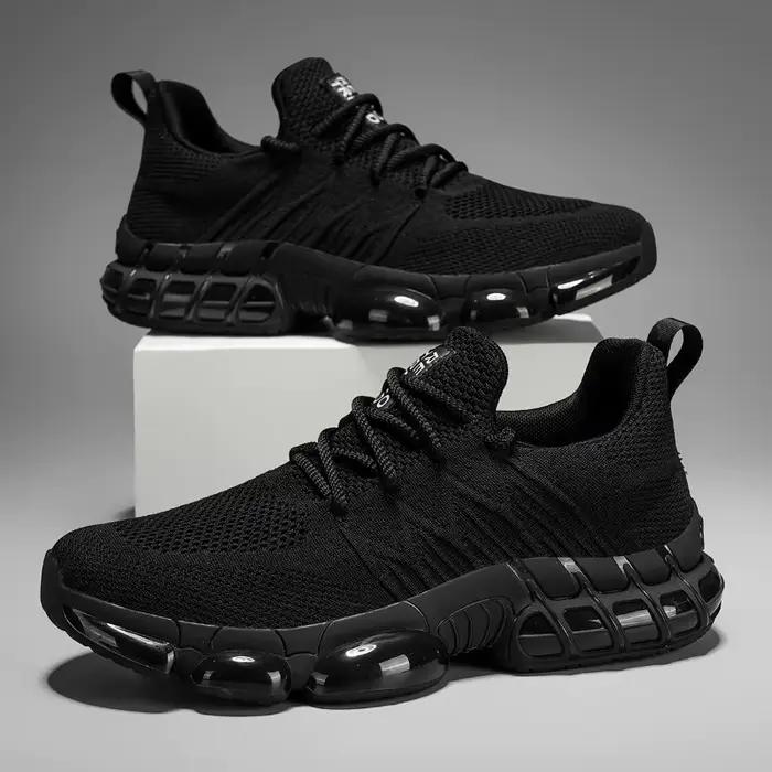 Grand quatre saisons nouvelles chaussures de sport à lacets de couleur unie chaussures de course sou