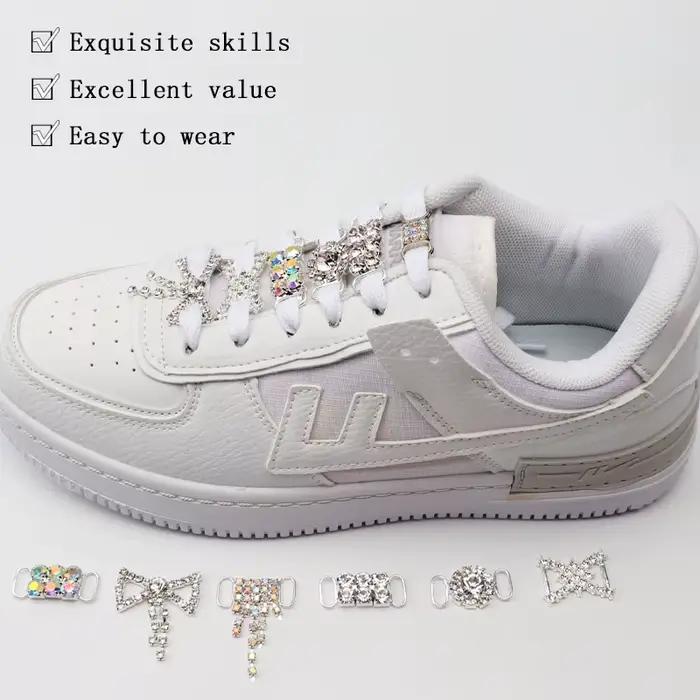 AF1 diamant lacets boucle en métal luxe strass chaussures accessoires lacets en métal serrure Sneake