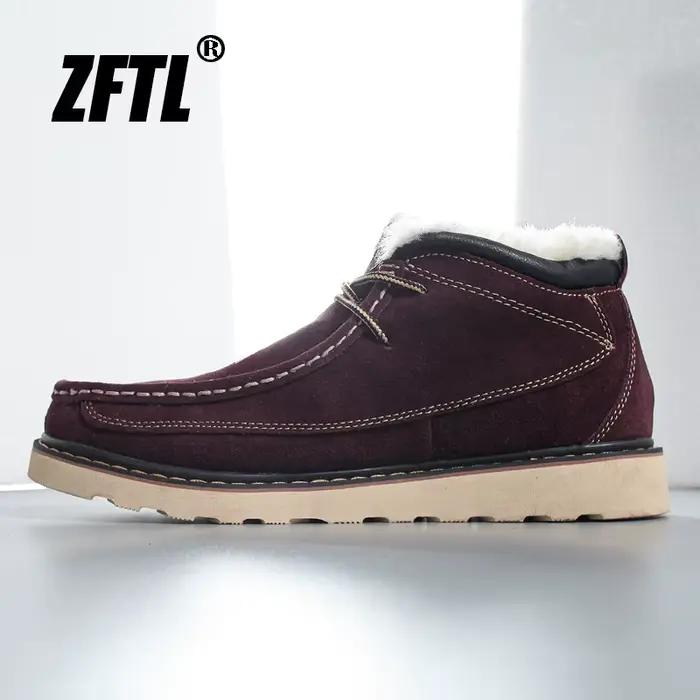 ZFTL-Bottes de neige décontractées en laine pour hommes, chaussures à pain à l'offre elles épaisses