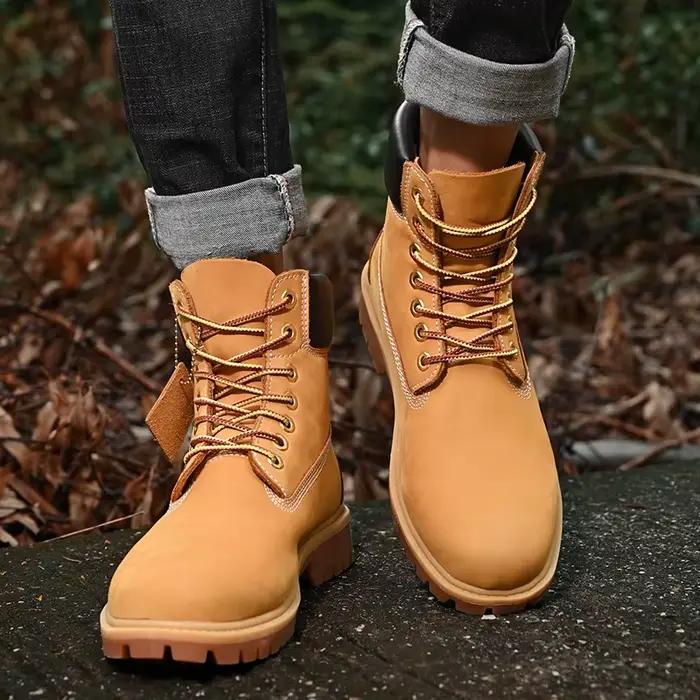 Bottes hautes chaussures de randonnée hommes chaussures de plein air antidérapantes hommes à lacets