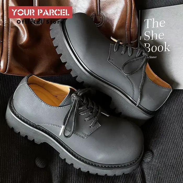 Chaussures en cuir mat pour hommes, nouveau style, chaussures derby décontractées, design haut de ga