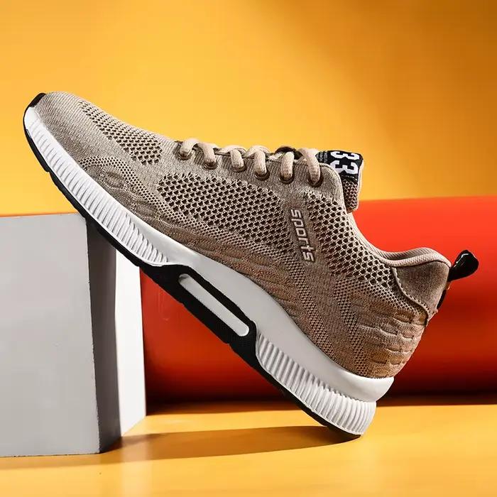 Chaussures de sport respirantes en maille pour hommes, rehaussantes de 6 à 8 cm