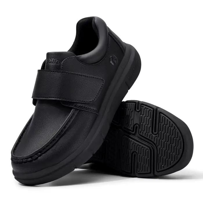 FitVille-Chaussures en cuir à coupe large pour hommes, chaussures de marche pour diabétiques, chauss