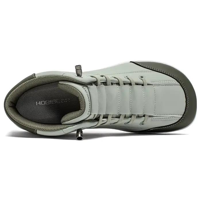 HOBIBEAR chaussures mi-hautes pieds nus unisexe bout large bottines minimalistes en cuir artificiel