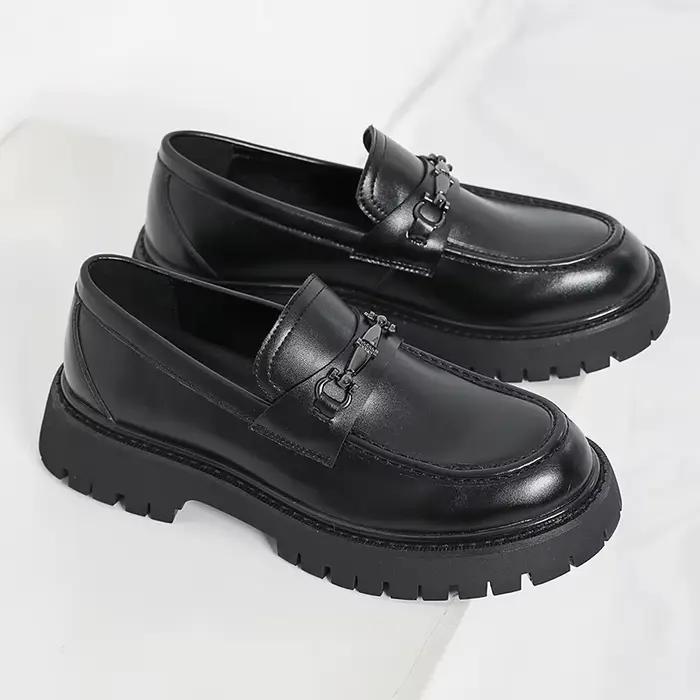 Mocassins en métal de style britannique pour hommes, chaussures de mariage à l'offre elles optiques,