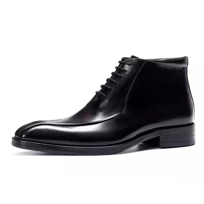 Chaussures en cuir de veau anglais en cuir véritable, vêtements de cérémonie d'affaires, Chelsea, ch