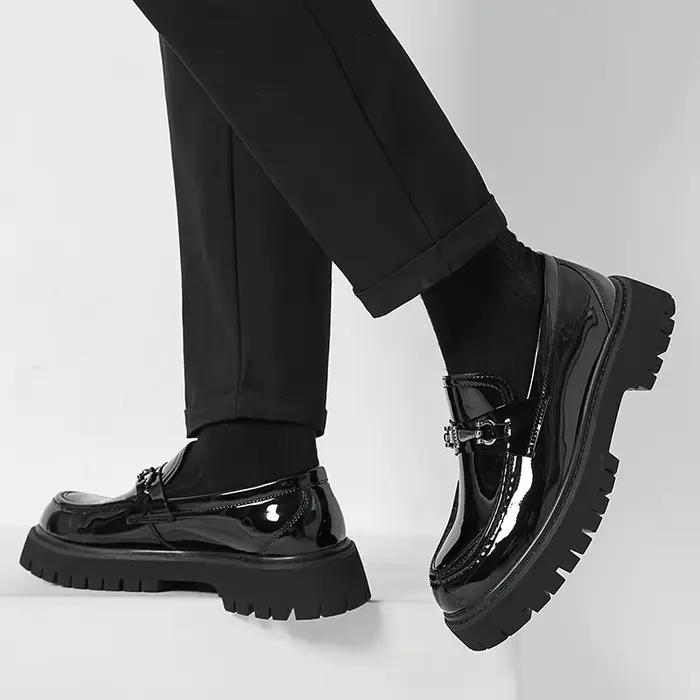 Mocassins en métal de style britannique pour hommes, chaussures de mariage à l'offre elles optiques,
