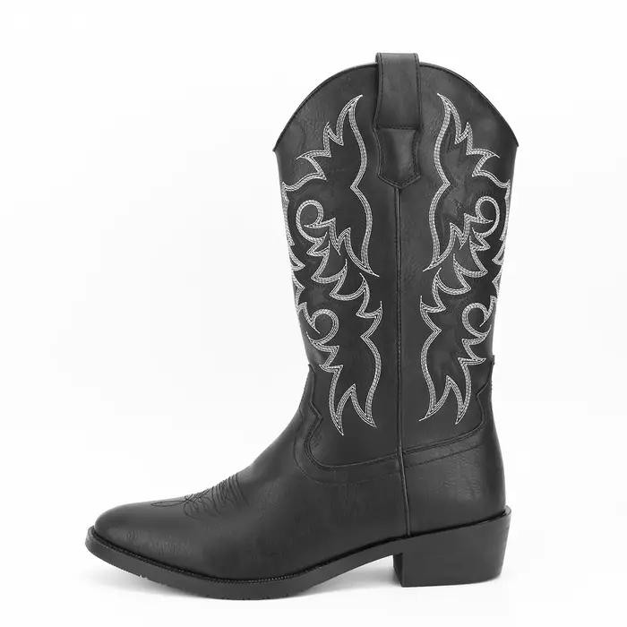 Bottes de cowboy du désert brodées à la mode pour hommes