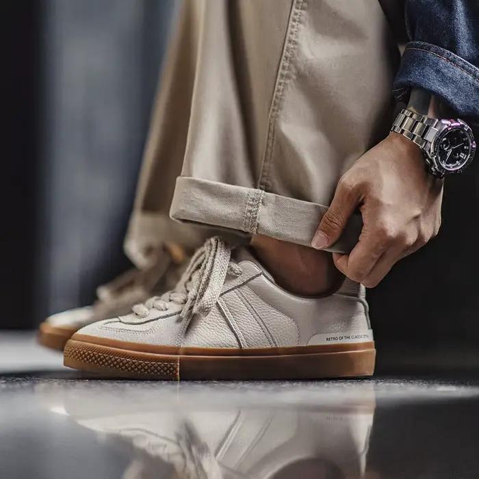 Maden nouvelles chaussures d'entraînement confortables en cuir pleine fleur pour hommes quotidien po