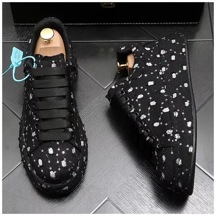 Chaussures décontractées Ripped Cirboy pour hommes, chaussures d'extérieur à plateforme, légères et