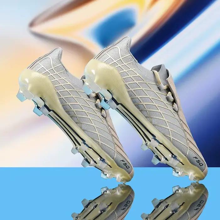 Chaussures de football F50 Spider Style rose FG, chaussures de football professionnelles pour terrai