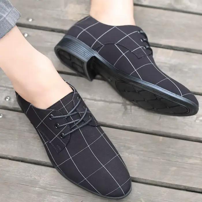 Hommes d'affaires de luxe Oxfords chaussures en cuir respirant chaussures habillées formelles hommes