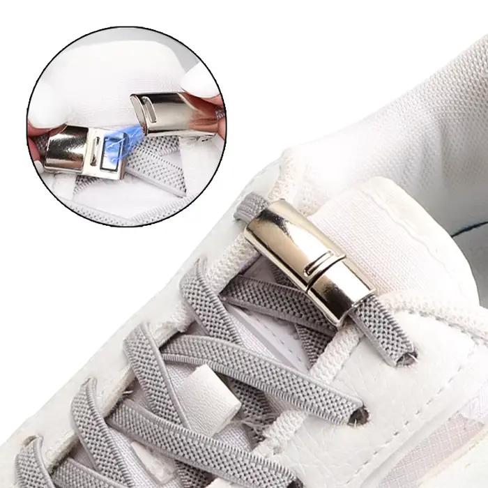 Nouveaux lacets à serrure magnétique sans attaches lacets élastiques baskets sans cravate lacets de