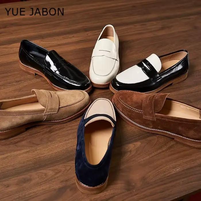 Mode italienne nouveaux hommes en cuir véritable chaussures formelles bureau robe chaussures de haut