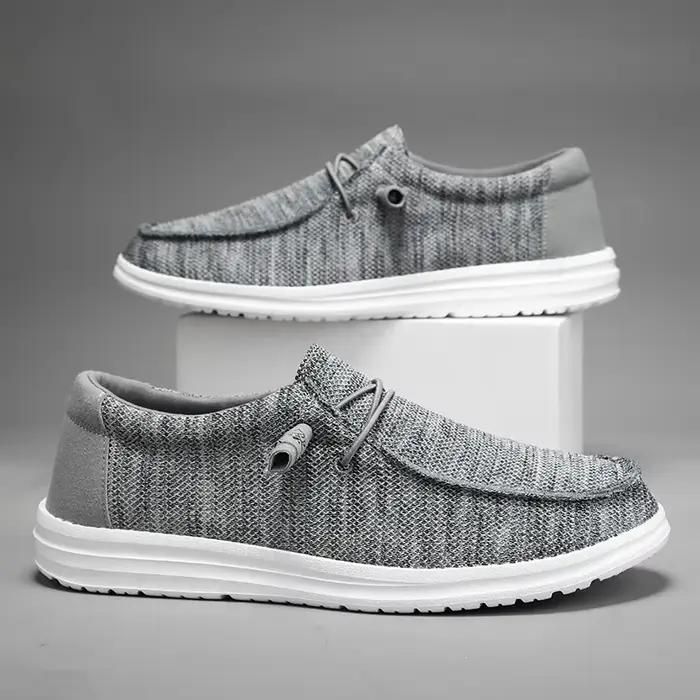 Dude toile chaussures hommes décontracté sans lacet chaussures Alpargatas Hombre mocassins Mocassin
