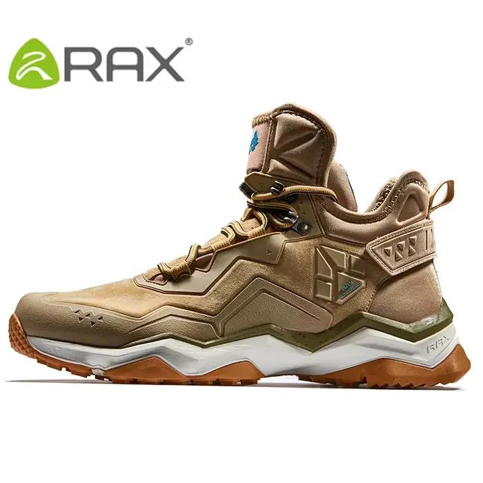 RAX-Chaussures de randonnée mi-hautes imperméables pour hommes et femmes, bottes de trekking en cuir