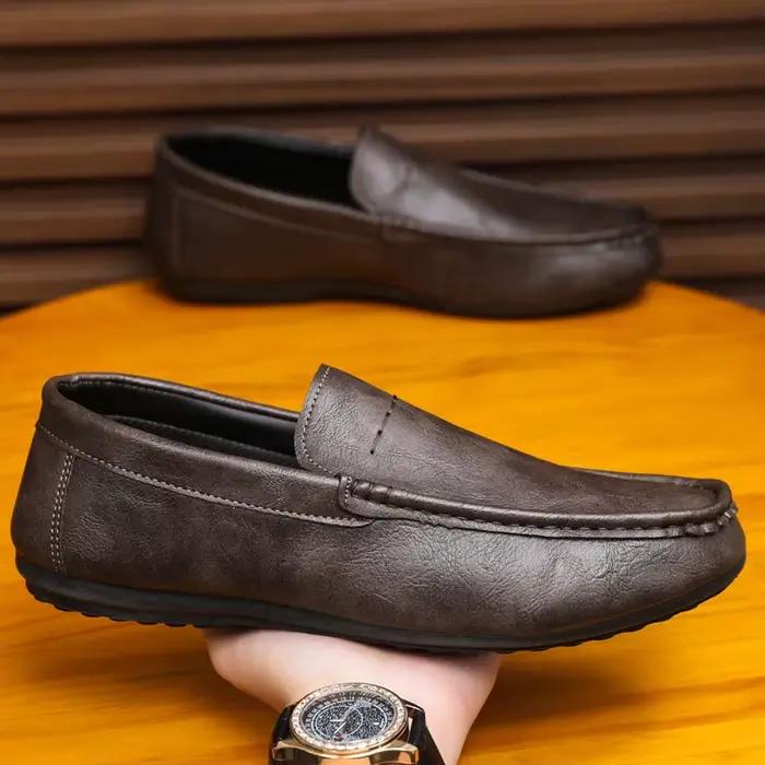 Chaussures bateau pour hommes 2026 – Mocassins respirants en cuir véritable, décontractés et antidér